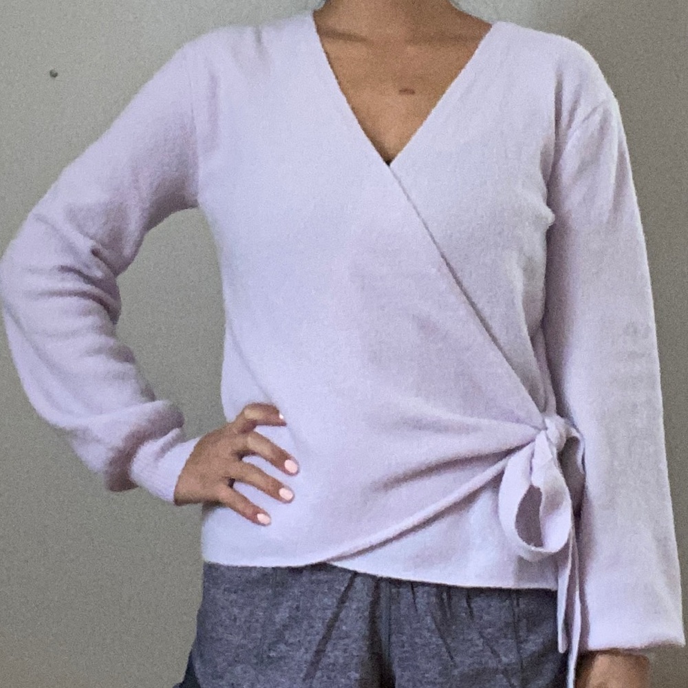 Lilac Wrap Sweater